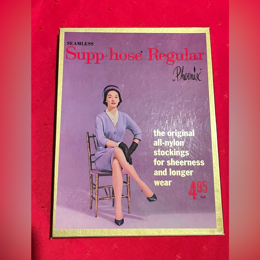 Vintage Phoenix Seamless Supp-hose Regular Stockings, size 10.5-11-5